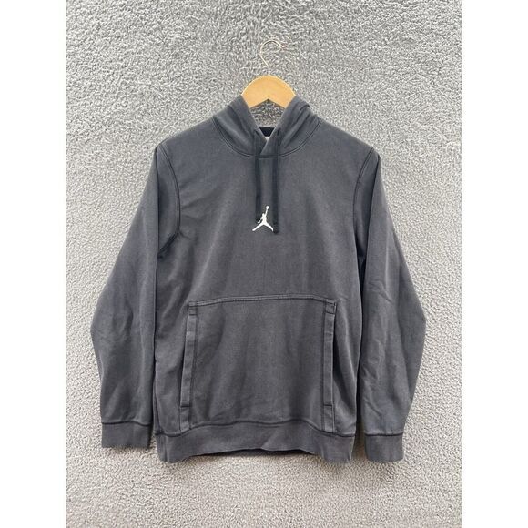 Air Jordan Fleece Pullover Hoodie Dri Fit Size Small DA9860-010 Dark Gray Hooded - Picture 1 of 4